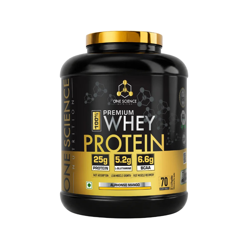 one science premium whey protein alphonso mango
