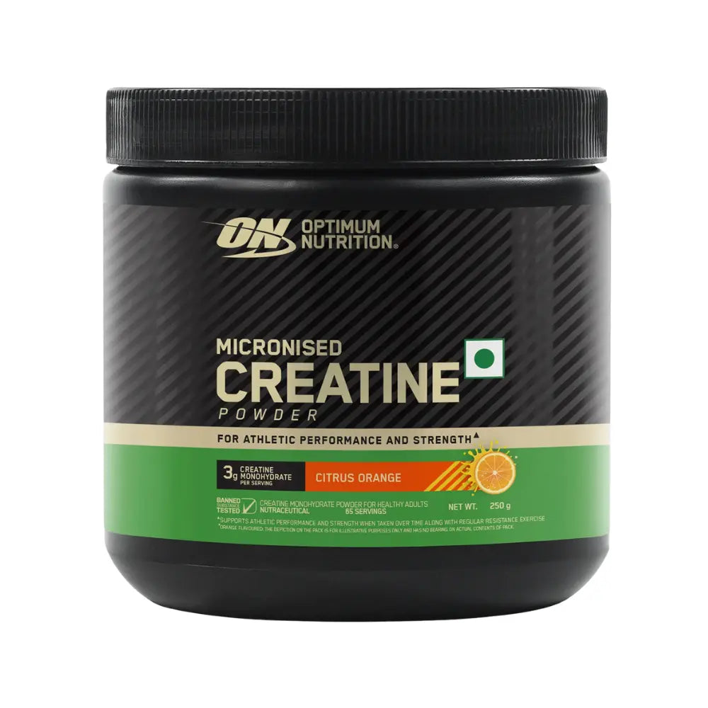 optimum nutrition micronised creatine citrus orange 250g