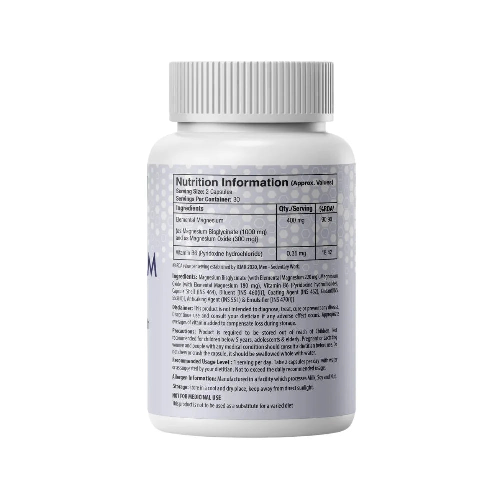 One Science Magnesium Glycinate nutritional information