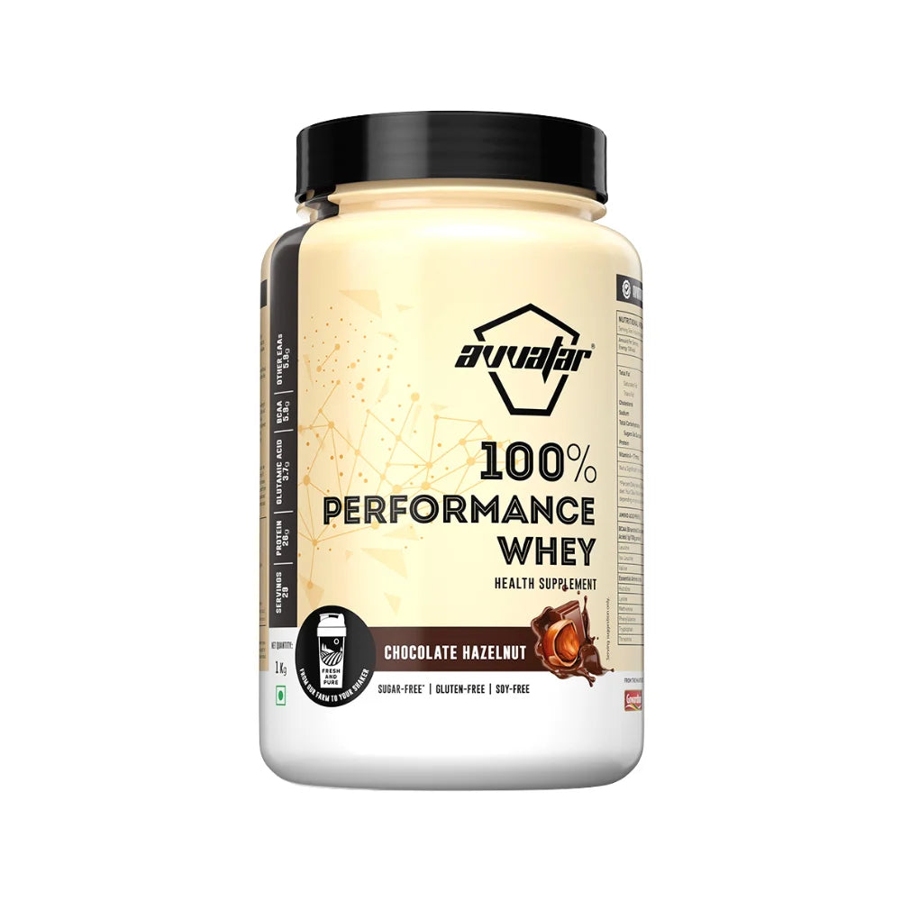 avvatar performance whey chocolate hazelnut 1kg