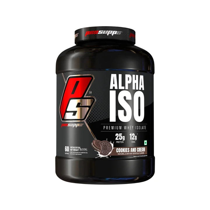 prosupps alpha iso whey protein isolate cookies and cream 