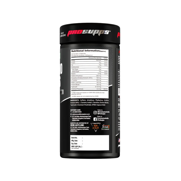 prosupps thermo caps nutritional facts