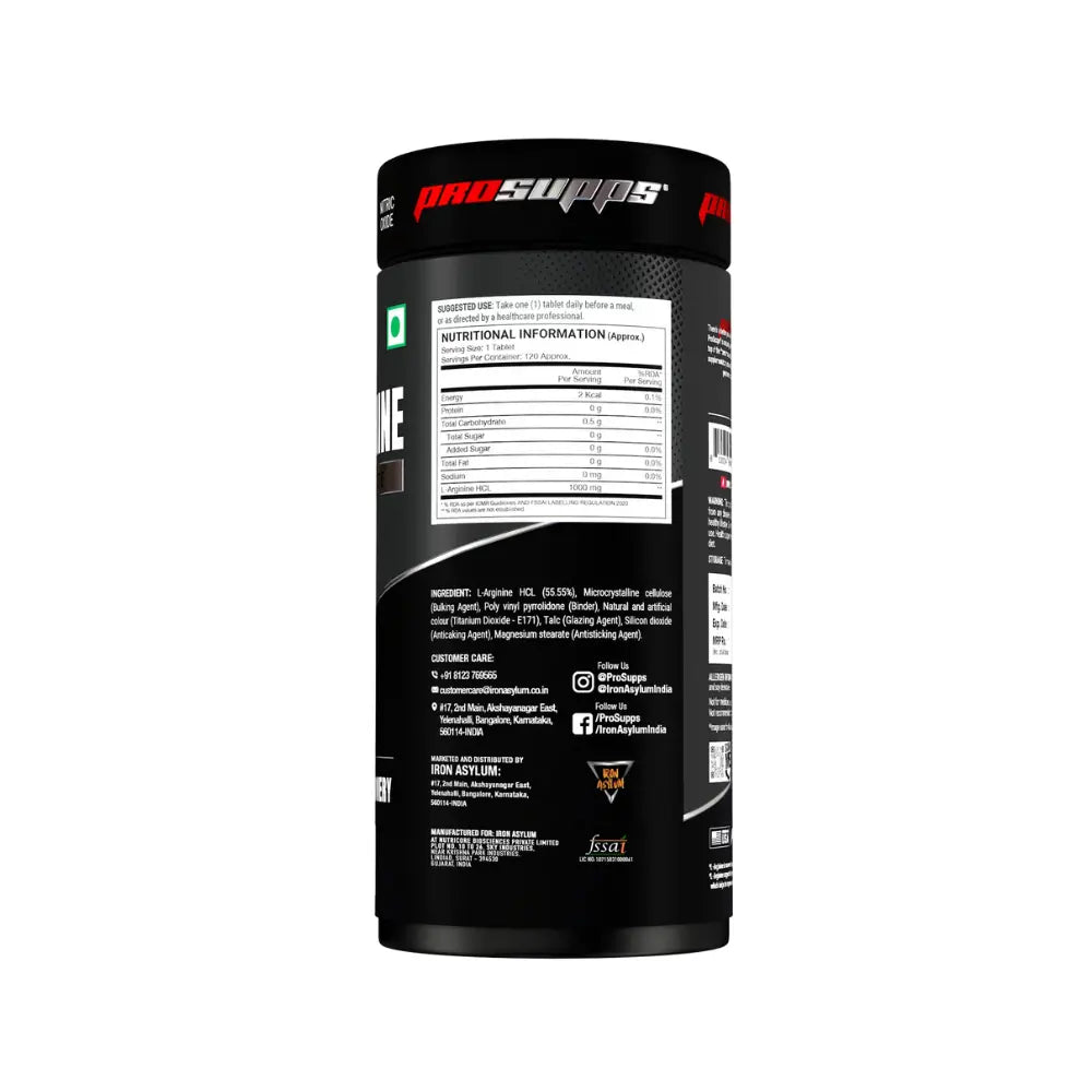 prosupps l arginine nutritional information