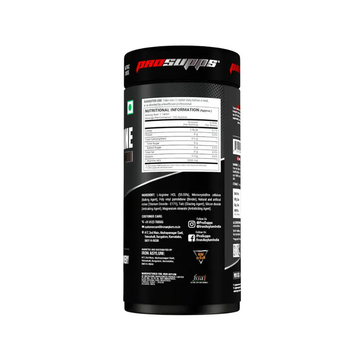 prosupps l arginine nutritional information