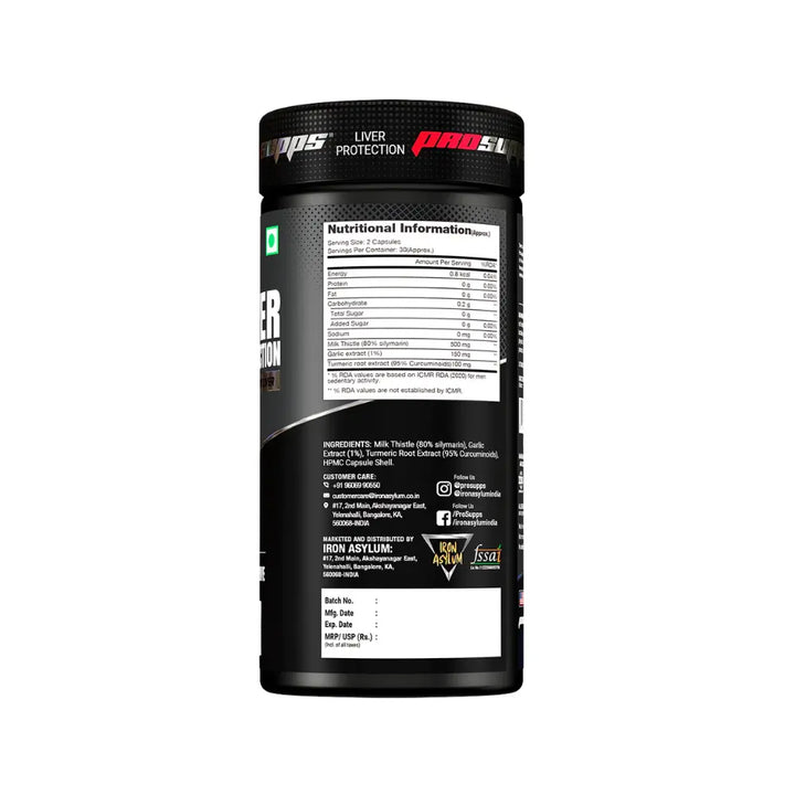 prosupps liver protection nutritional information